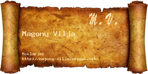 Magony Vilja névjegykártya